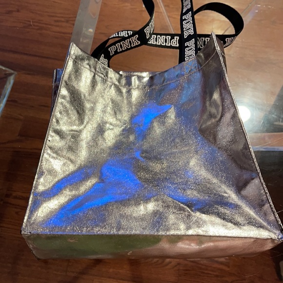 Pink Victoria Secret Silver Tote - Picture 4 of 4